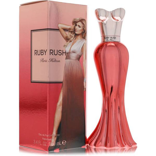 Paris Hilton Ruby Rush Perfume bottle - floral fruity gourmand fragrance with cherry, whipped cream, vanilla and musk

