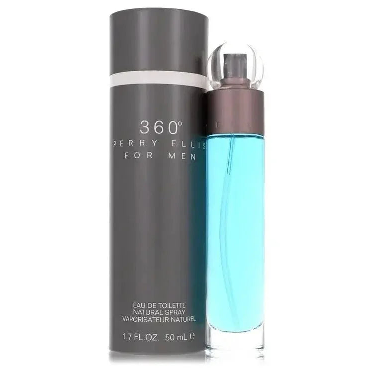 Perry Ellis 360 Eau de Toilette bottle — Aromatic Fresh Spicy men's cologne with juniper berries, lemon, lavender, and vetiver notes