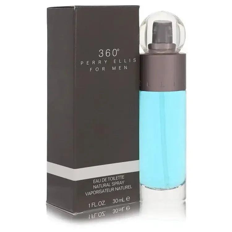 Perry Ellis 360 Eau de Toilette bottle — Aromatic Fresh Spicy men's cologne with juniper berries, lemon, lavender, and vetiver notes