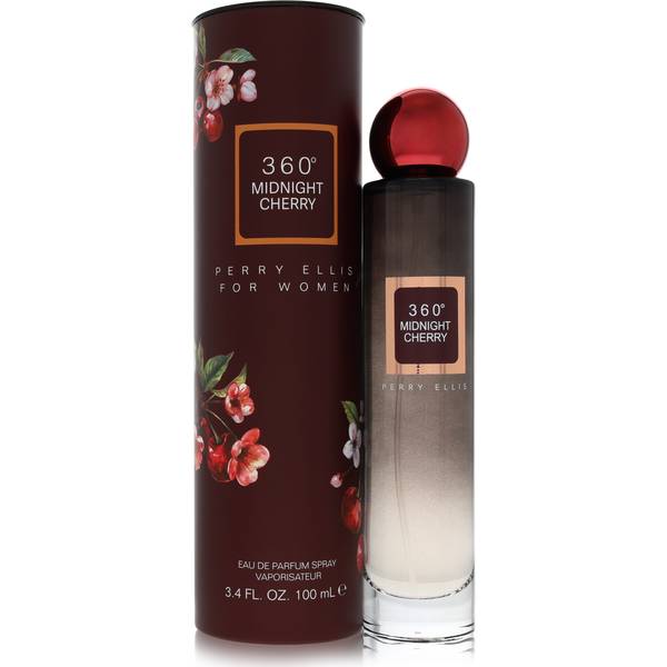 Perry Ellis 360 Midnight Cherry Perfume bottle - floral fruity gourmand fragrance with cherry, blackberry, peony, vanilla, amber and musk
