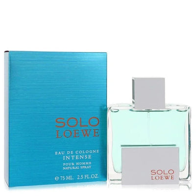 Loewe Solo Intense Cologne bottle — Spicy Woody masculine fragrance with lavender, rosemary, neroli, nutmeg, cinnamon, amber, musk, and sandalwood