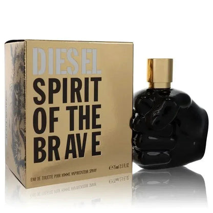 Diesel Spirit of the Brave Eau de Toilette bottle — premium luxury men's woody oriental fragrance featuring unique notes of galbanum, cypress, and tonka bean