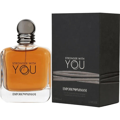 Stronger With You eau de toilette spray for men with black box packaging, 100ml bottle.