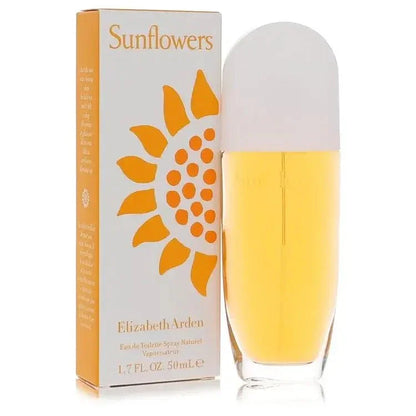 Sunflowers Eau de Toilette Spray by Elizabeth Arden, 50ml perfume with box, yellow floral design