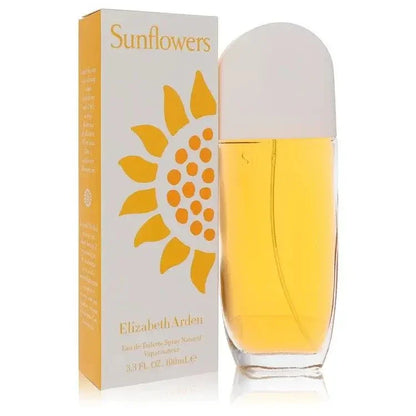 Sunflowers perfume eau de toilette spray for women, yellow box and clear bottle, 100ml