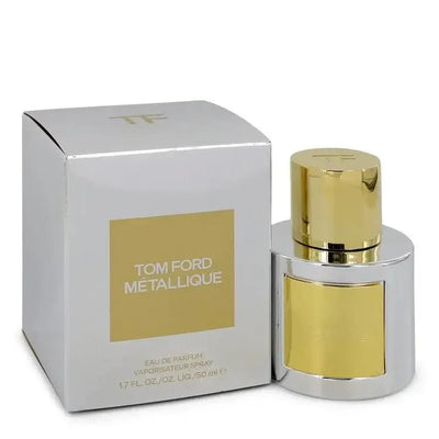Tom Ford Métallique bottle — floral aldehydic perfume with aldehydes, heliotrope, vanilla, and sandalwood notes.