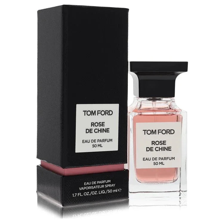 Tom Ford Rose De Chine Perfume bottle - amber floral fragrance with Chinese peony, rose, myrrh and labdanum
