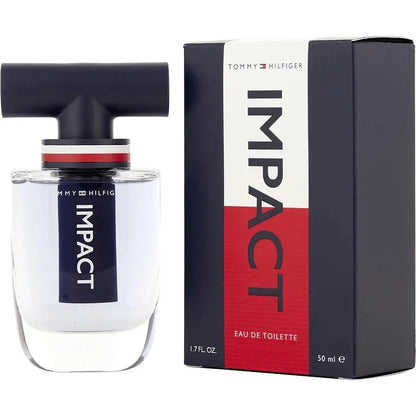 Tommy Hilfiger Impact Eau de Toilette cologne bottle and box, 50ml, designer fragrance