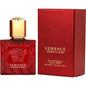 Red Versace Eros Flame Eau de Parfum spray bottle and matching box for men, 30ml