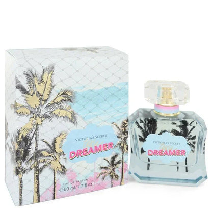 Victoria's Secret Dreamer perfume bottle and packaging with palm tree design