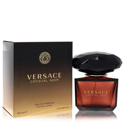 3 oz Versace Crystal Noir Eau de Parfum bottle — women's oriental floral EDP with ginger, cardamom, gardenia and amber