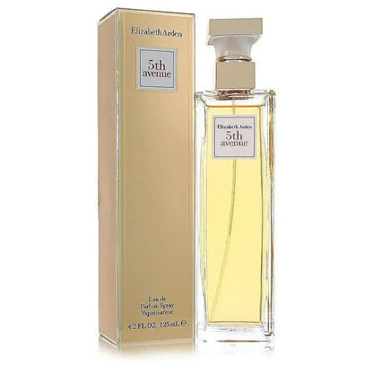 5th Avenue Eau de Parfum spray for women, gold box and clear bottle, 125mL