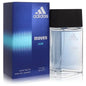 Blue Adidas Moves Him Eau de Toilette for men with box and clear fragrance bottle