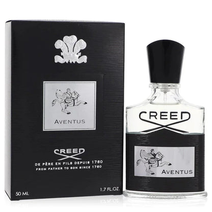 Creed Aventus Eau de Parfum spray 50ml bottle and box, luxury fragrance for men.