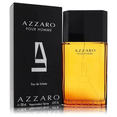 Azzaro Pour Homme Eau de Toilette spray bottle and box, men's cologne, 200ml.