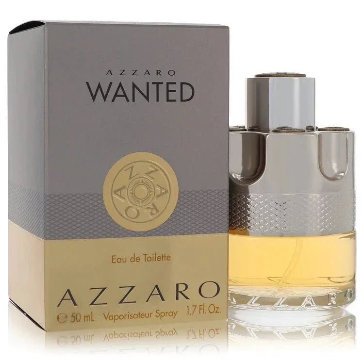 Azzaro Wanted Eau de Toilette spray for men with boxed packaging and sleek bottle
