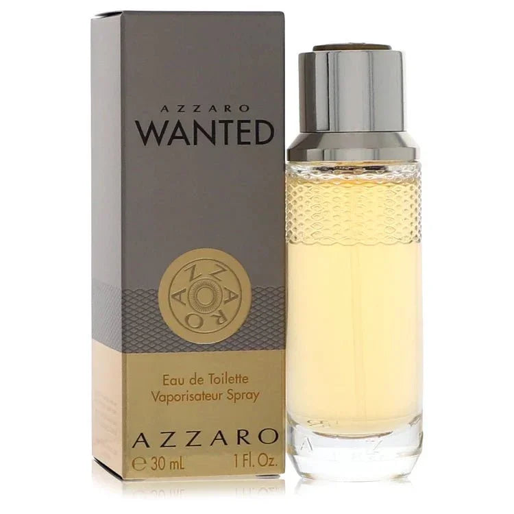 Azzaro Wanted Eau de Toilette spray for men, 30ml bottle and packaging, designer cologne