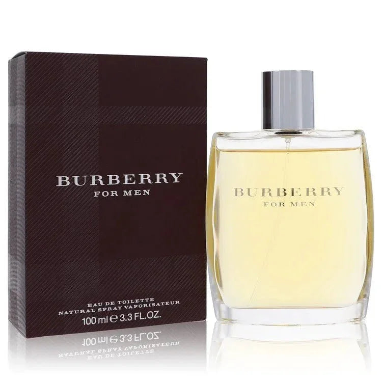 Burberry Cologne bottle — woody aromatic men’s fragrance with mint, lavender, cedar, musk, vanilla, and amber.