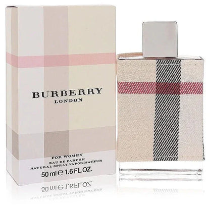 Burberry London Eau de Parfum for women, 50ml, with plaid packaging and matching box