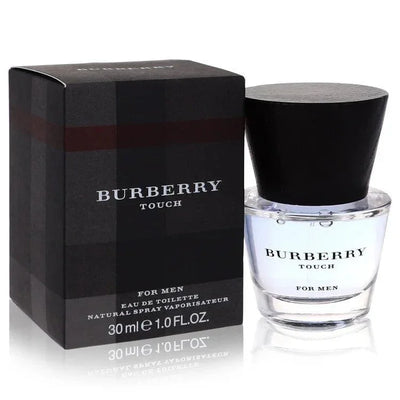Burberry Touch for Men Eau de Toilette bottle — woody floral musk men’s fragrance with artemisia, violet leaf, mandarin orange, cedar, nutmeg, white pepper, tonka bean, vetiver and white musk