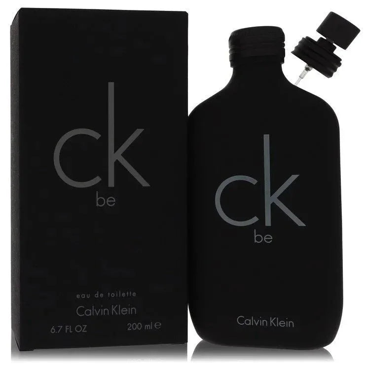 Matte black CK Be eau de toilette spray bottle with box, 200ml, for men and women