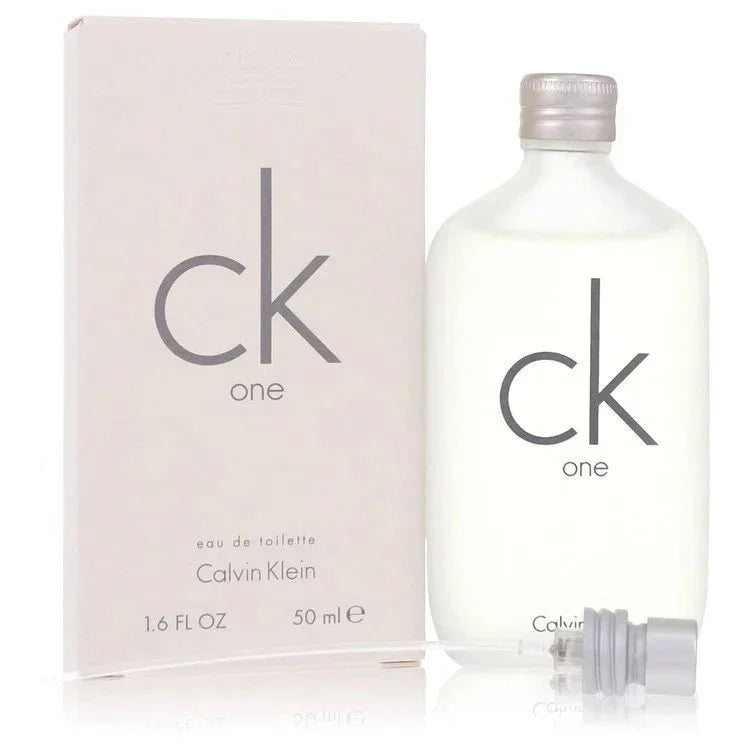 CK One eau de toilette spray with box and bottle, 50ml unisex fragrance.