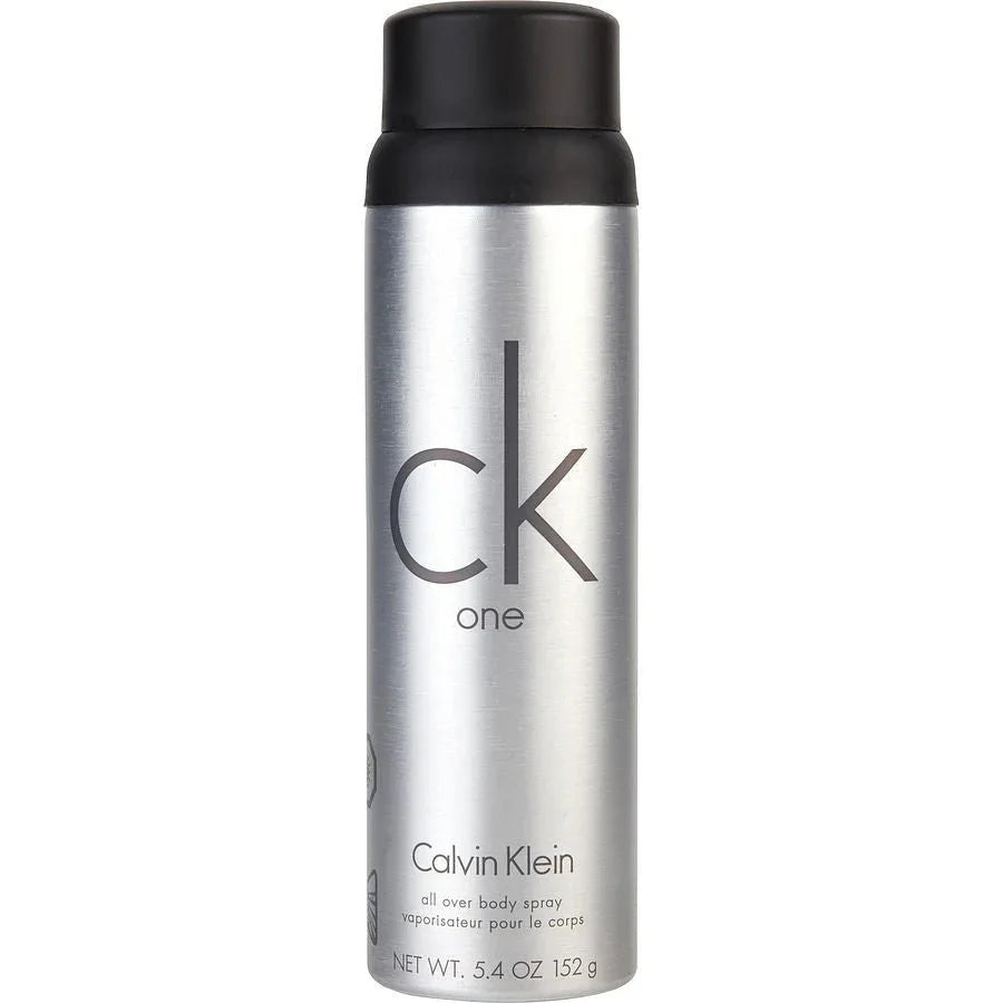 CK One Calvin Klein eau de toilette spray silver bottle with black cap for men and women