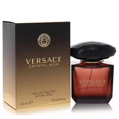 Versace Crystal Noir perfume bottle and box, 30ml eau de toilette for women