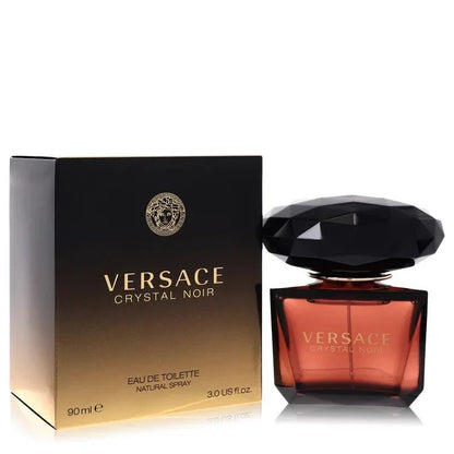 Versace Crystal Noir perfume bottle and box, designer fragrance, 90ml Eau de Toilette