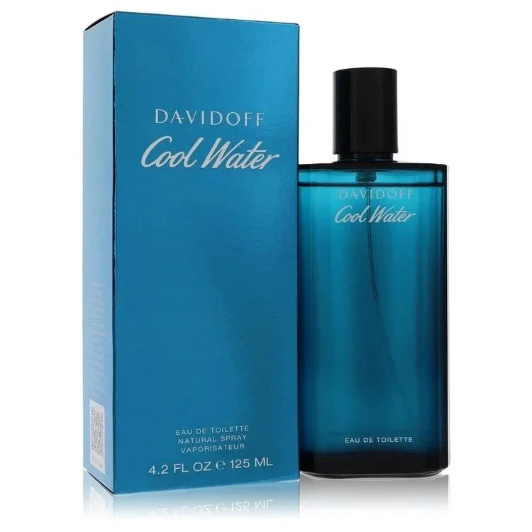 Davidoff Cool Water Eau de Toilette cologne spray with blue box and bottle, 125ml