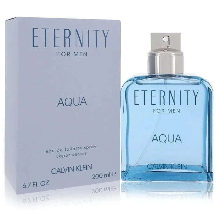 Eternity Aqua eau de toilette for men 200ml by Calvin Klein with box and blue bottle