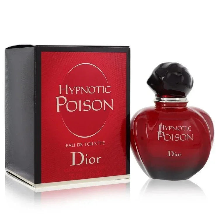 Red Hypnotic Poison Eau de Toilette spray bottle and box for women by Dior