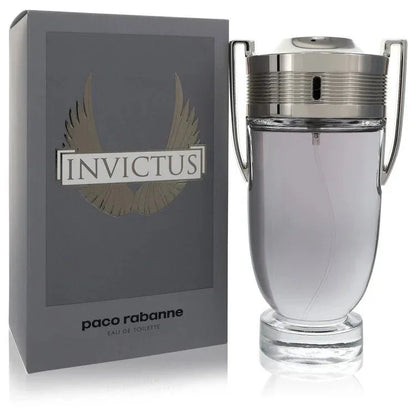 Invictus Eau de Toilette spray for men with trophy-shaped bottle and matching box