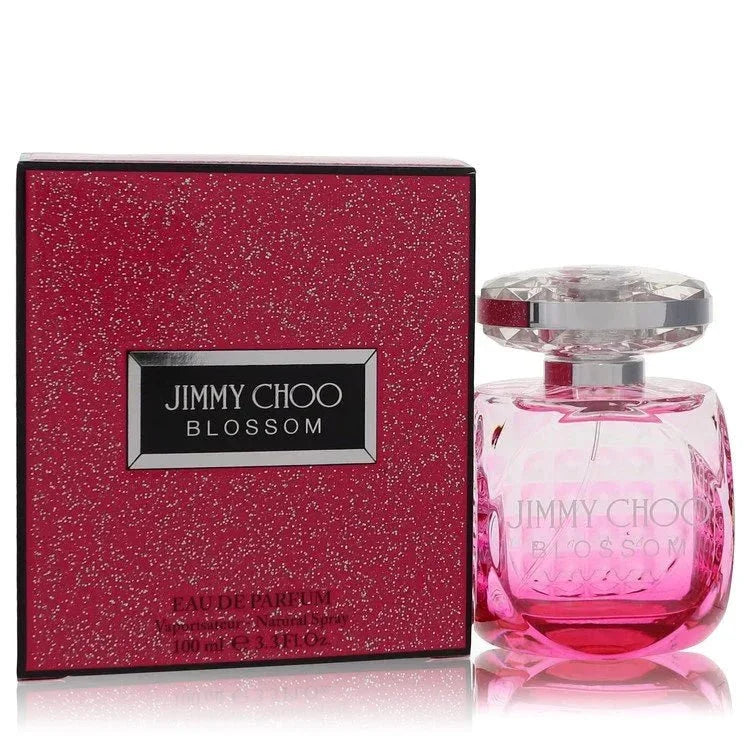 Jimmy Choo Blossom Eau de Parfum 100ml pink glitter box and perfume bottle