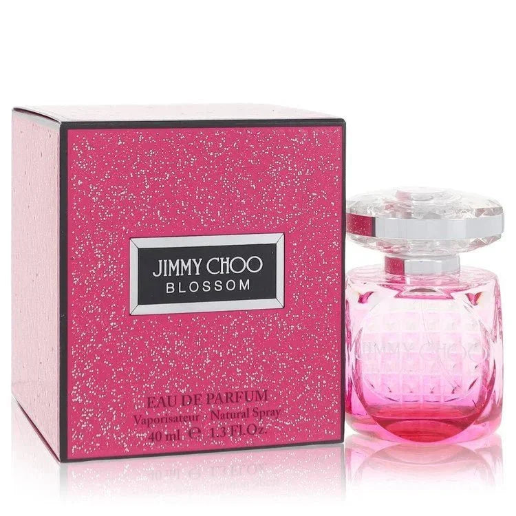 Jimmy Choo Blossom Perfume bottle — floral fragrance with raspberry, red berries, citruses, sweet pea, rose, white musk and sandalwood