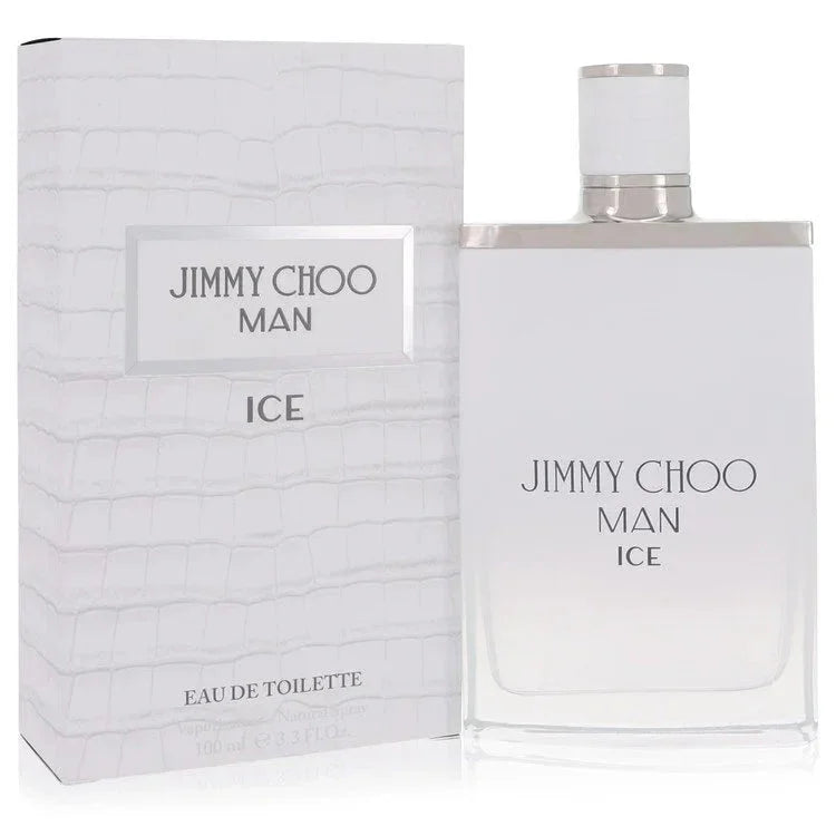 Jimmy Choo Man Ice Eau de Toilette spray with textured white box, men's fragrance