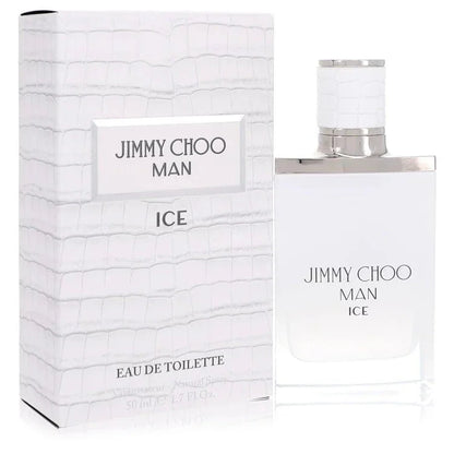 Jimmy Choo Man Ice Eau de Toilette spray and box, white crocodile texture design, 50ml