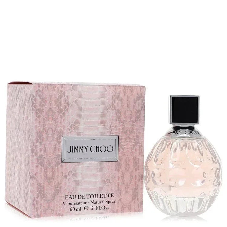 Jimmy Choo Eau de Toilette for women, 60ml perfume bottle and pink textured box