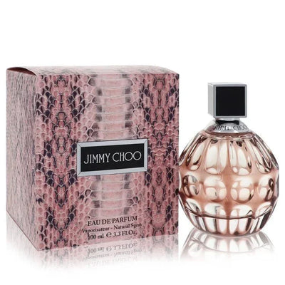 Jimmy Choo Eau de Parfum spray bottle with pink textured box, 100ml for women
