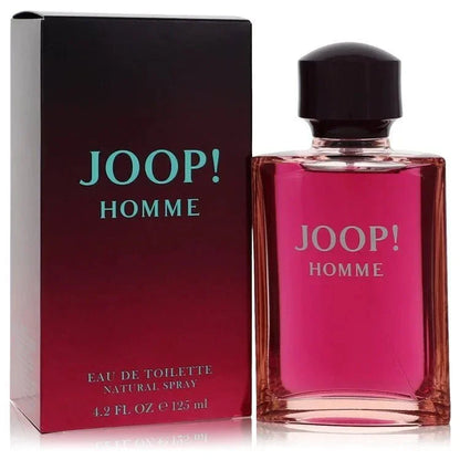 Joop Homme eau de toilette spray for men with pink bottle and branded box, 125ml