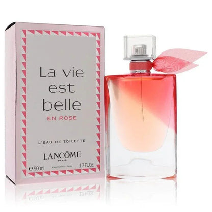 La Vie Est Belle En Rose Eau de Toilette spray 50ml with pink ombre glass bottle and box
