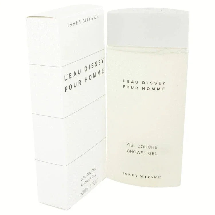 L'Eau d'Issey Pour Homme shower gel for men with white bottle and packaging