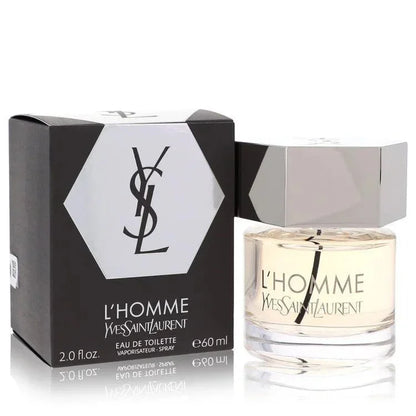 L'Homme Yves Saint Laurent men's eau de toilette spray bottle and box, 60ml size