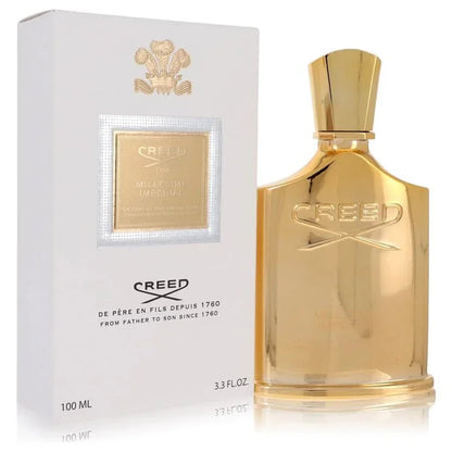 Creed Millesime Imperial Cologne bottle — unisex fresh citrus marine woody Eau de Parfum with bergamot, blackcurrant, violet leaves, orris, cedarwood, sandalwood, and musk