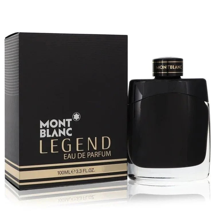 Montblanc Legend Eau de Parfum 100ml bottle and box, sleek black design for men