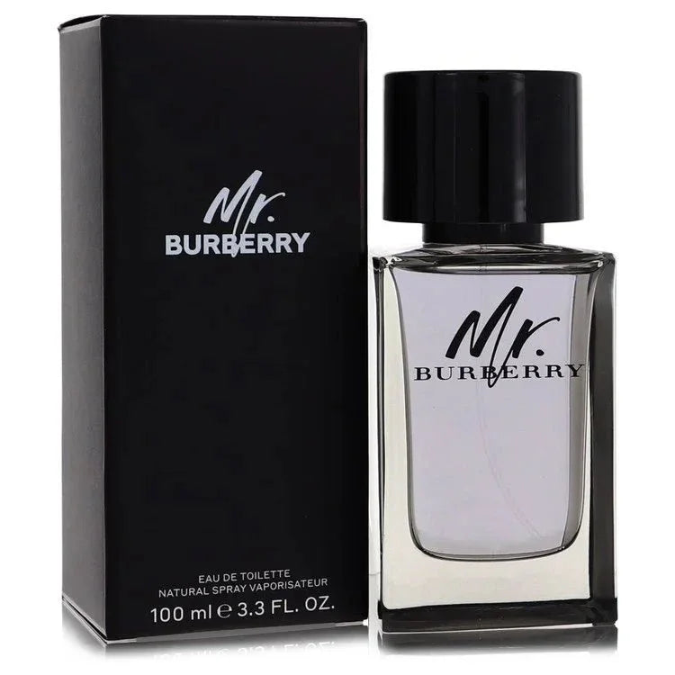 Mr. Burberry perfume bottle and box, eau de toilette spray, 100ml for men