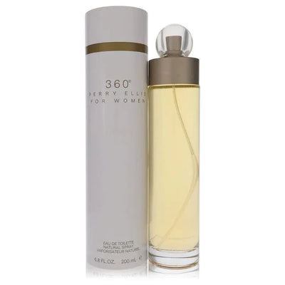 Perry Ellis 360° for Women perfume bottle and packaging, Eau de Toilette spray, 200ml.