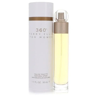 360° Eau de Toilette spray for women with gold cap and matching packaging, 50ml