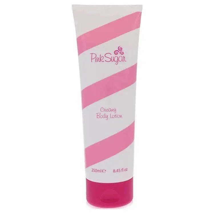 Pink Sugar Creamy Body Lotion tube with pink and white stripes, 250ml size