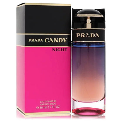 Prada Candy Night eau de parfum with gradient bottle and pink-black packaging, 80ml